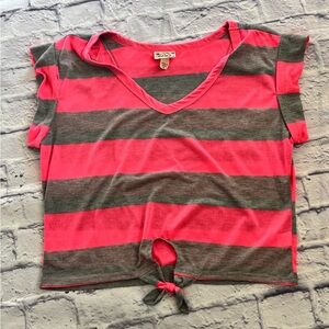 Pretty Rebellious Pink and Gray Top